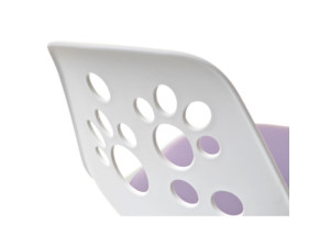Dětská otočná židle Foot - bílo fialová