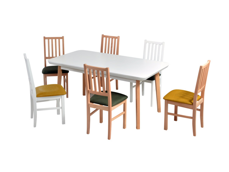 Jídelní stůl Oslo VII, 6x židle Nilo VII