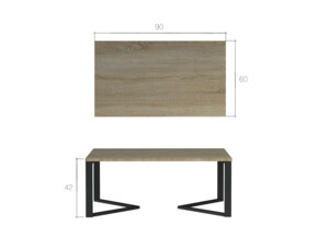 Konferenční stolek Gavino - dub sonoma