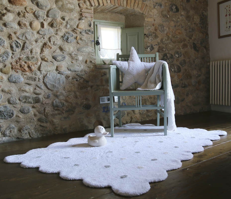 Washable Rug Biscuit White