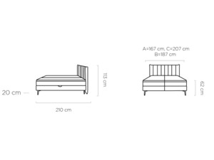 Postel Aurora (160) - matrace + úložný prostor