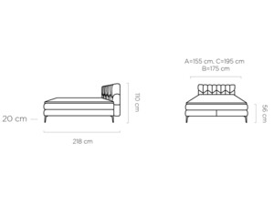 Postel Boxspring Bari (140)