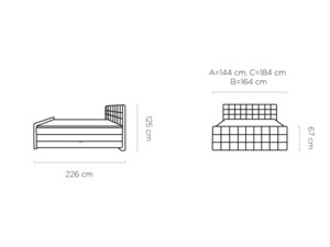 Postel Boxspring Flop (140) - úložný prostor