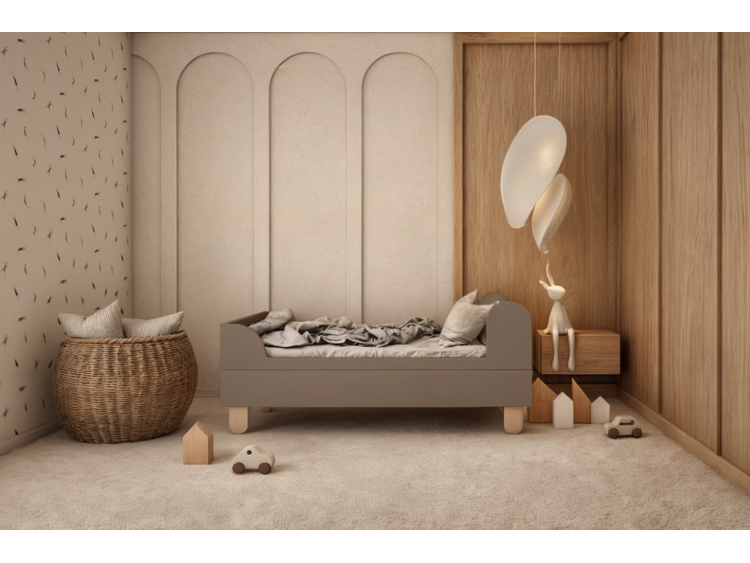 Wood Luck Design Postel pro děti Basic 160 x 80 cm - hnědá