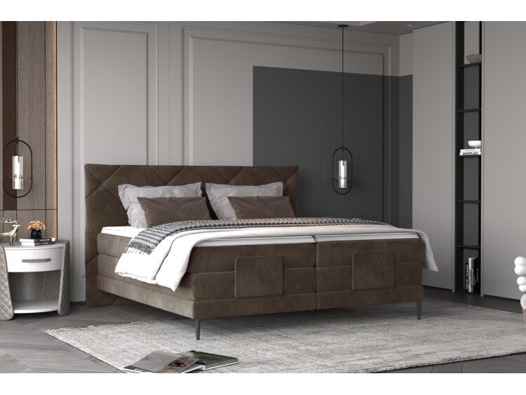 Polohovací Postel Boxspring Noel šíře 140 cm s elektrickým polohováním