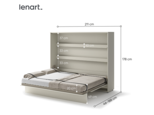 Výklopná postel Bed Concept BC-14 (160) - béžová / kašmír